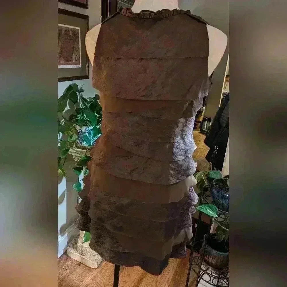 S.L.Fashions Tiered Ruffle Dress Size 14 - Picture 2 of 9